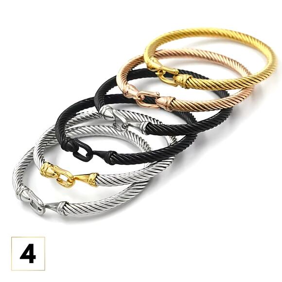 Eternity Bracelet Collection - Stainless steel Non-Tarnish Sleek Gold - Picture 6 of 7